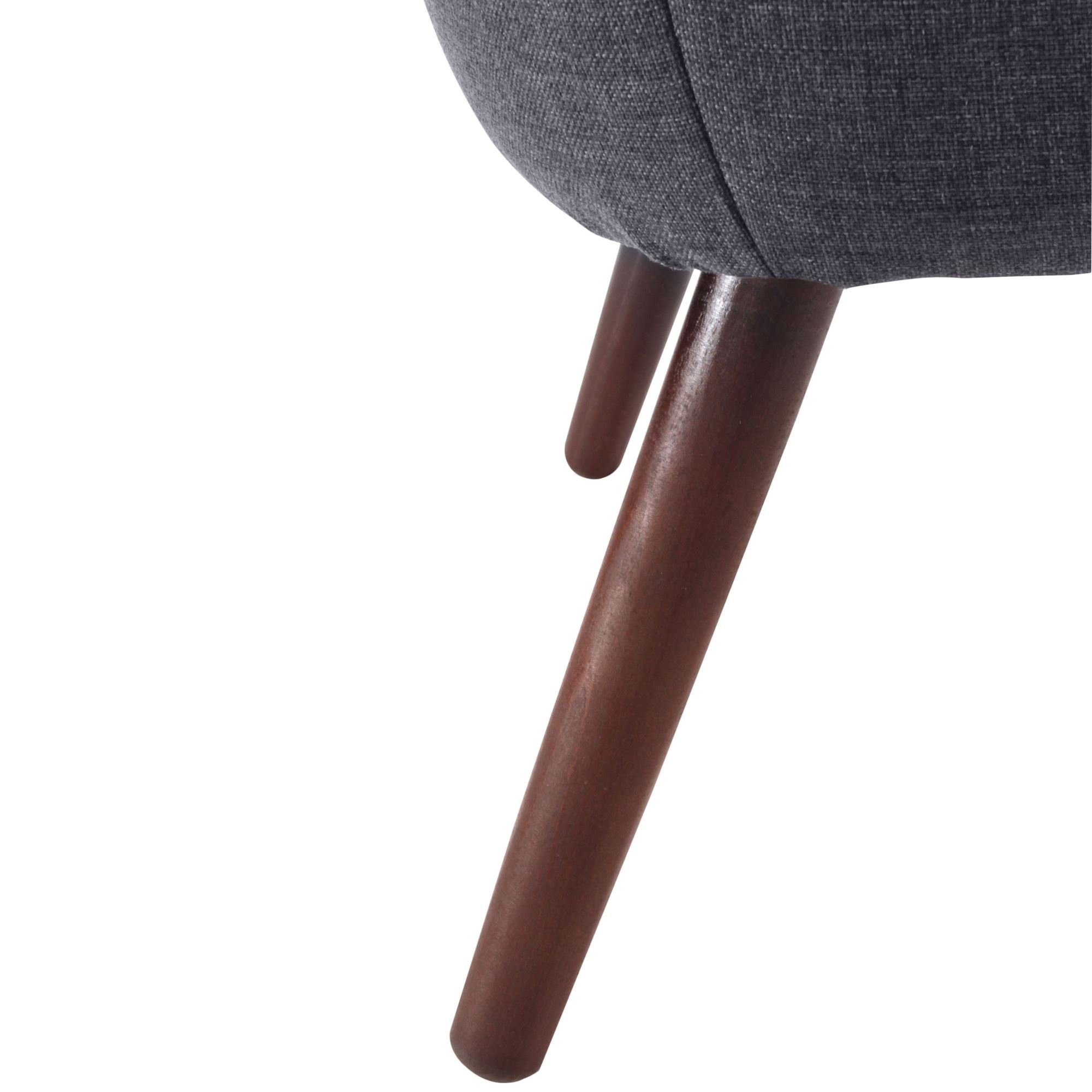 Kadisha Sessel nussbaum Flachgewebe Sitz Bezug hochwertig Kostenlosem Sessel Buche dunkel verarbeitet,bequemer inkl. aufm (Sparpreis 58 1-St), Kessel Versand, (Leinenoptik)