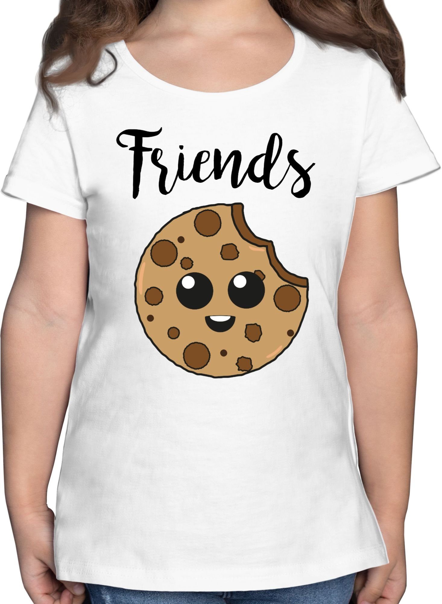 Shirtracer T-Shirt Best Friends Cookies - Friends Partner-Look Familie Kind 1 Weiß