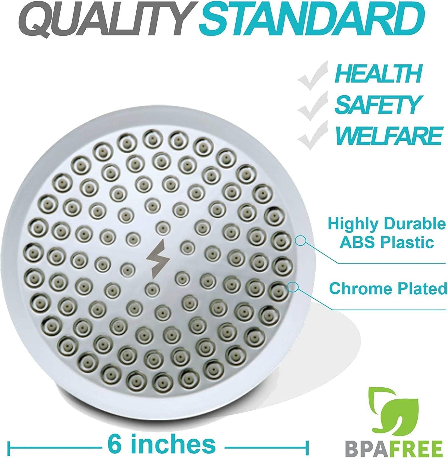 sparkpod Regenduschkopf Luxus XL Hochdruck Duschkopf Regendusche Anti-Kalk Düsen Spa-Feeling, (Hochdruck-Wasserdurchfluss, modernes Design, langlebiges Material – Bild 4 von 5