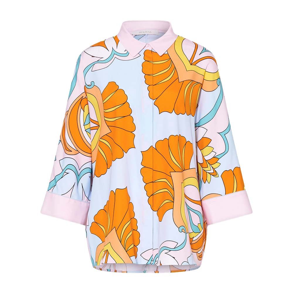 Herzensangelegenheit Blusentop HERZENS Seiden-Hemdbluse mit 3/4-Kimonoärmel günstig online kaufen
