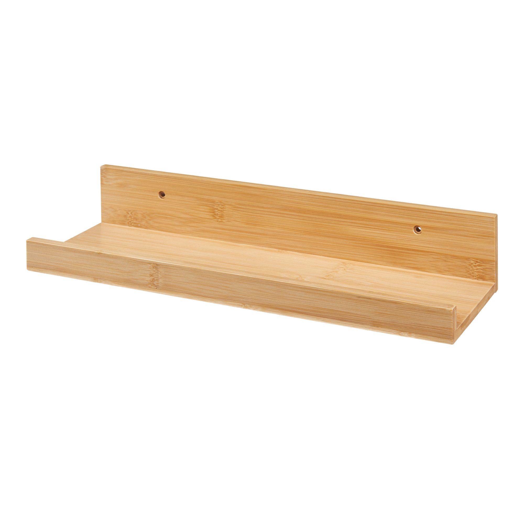 en.casa Wandregal, 3-tlg., »Gildeskål« Bambus Regal-Set 40x13x7cm Natur