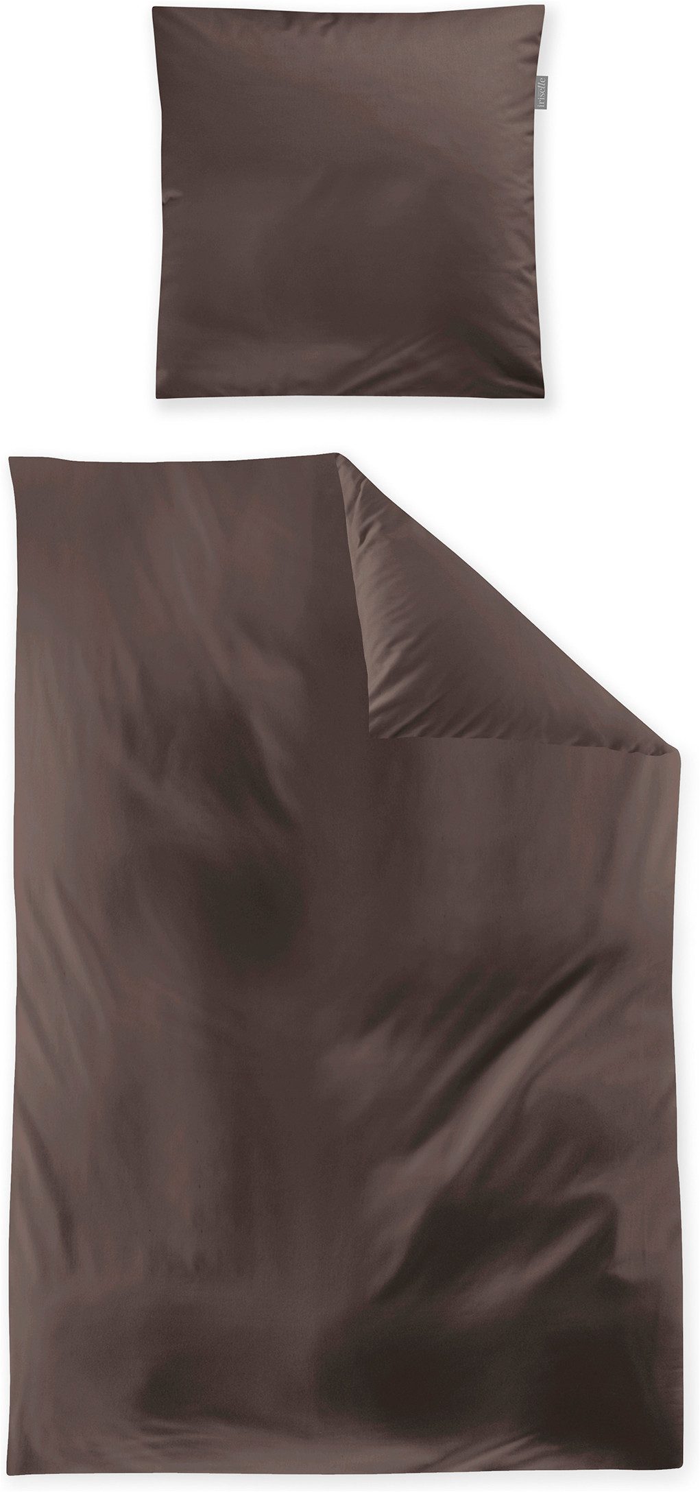 Irisette Bettwäsche Premium Satin Bettwäsche Paris, Mako-Satin, 2 teilig, hochwertige Uni Premium Bettwäsche mit Reißverschluss, 100% Baumwolle – Bild 2 von 5