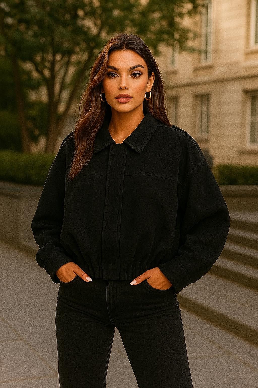 Worldclassca Lederimitatjacke Worldclassca Wildlederoptik Bomberjacke Zip T günstig online kaufen