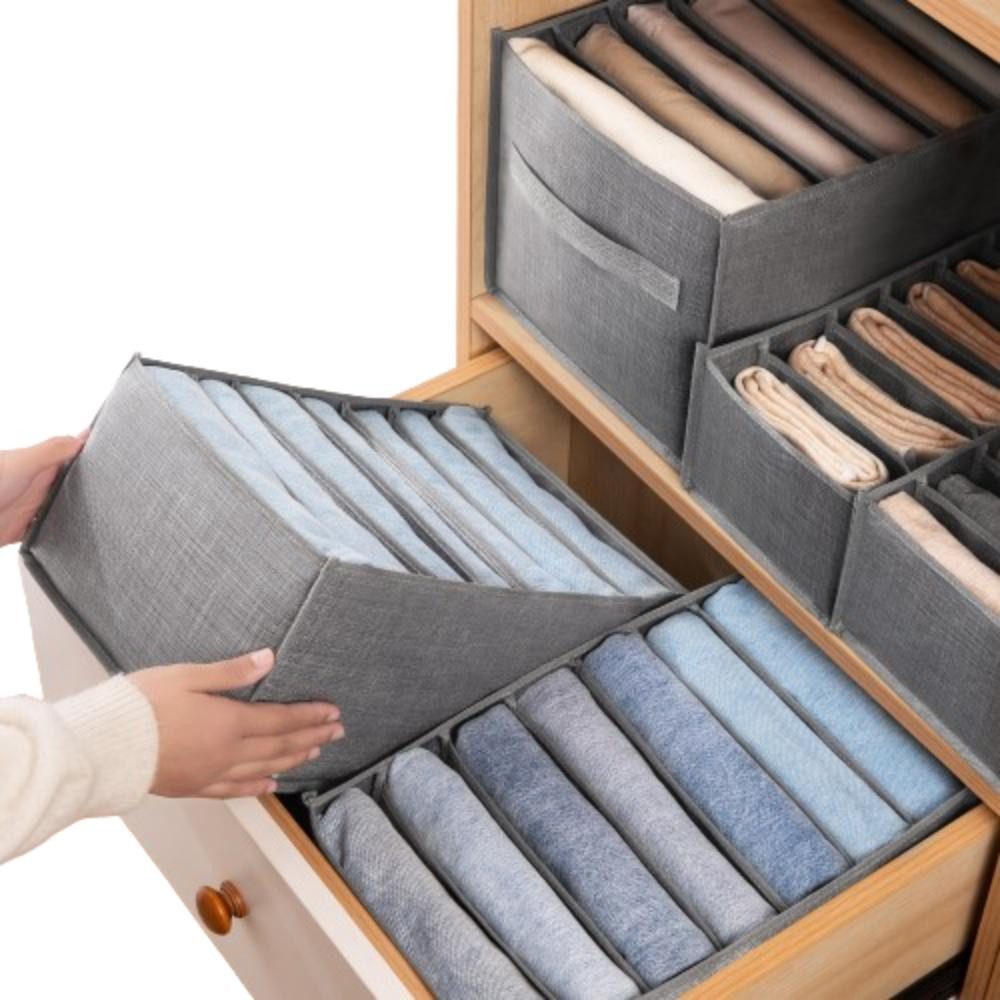 HIBNOPN Aufbewahrungsbox Schrank Ordnungssystem Organizer Faltbare Aufbewahrungsboxen 6 Stück (4 St)