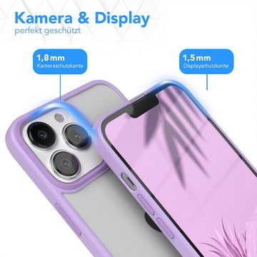 EAZY CASE Handyhülle Outdoor Case für Apple iPhone 13 Pro Max 6,7 Zoll, Schutzhülle mit Kameraschutz Robust Schutzhülle stoßfest Lila Lavendel
