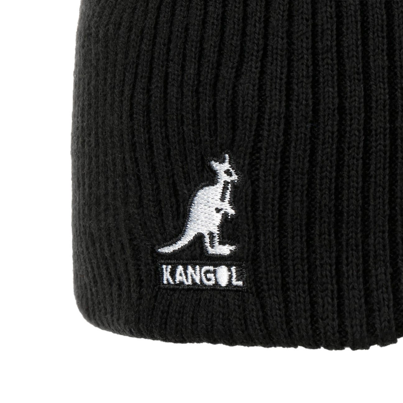 Kangol mit Strickmütze Schiebermütze (1-St) schwarz Umschlag