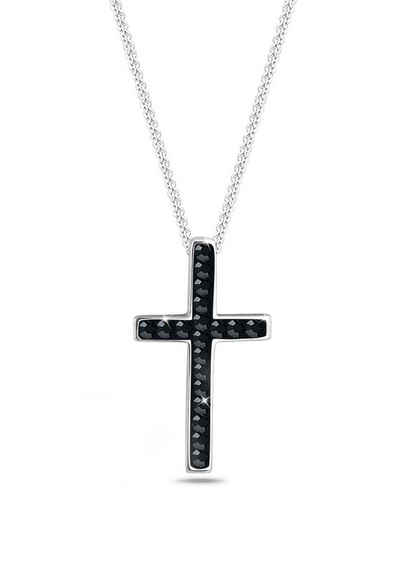 Elli Collierkettchen Kreuz Anhänger mit Kristalle 925 Silber