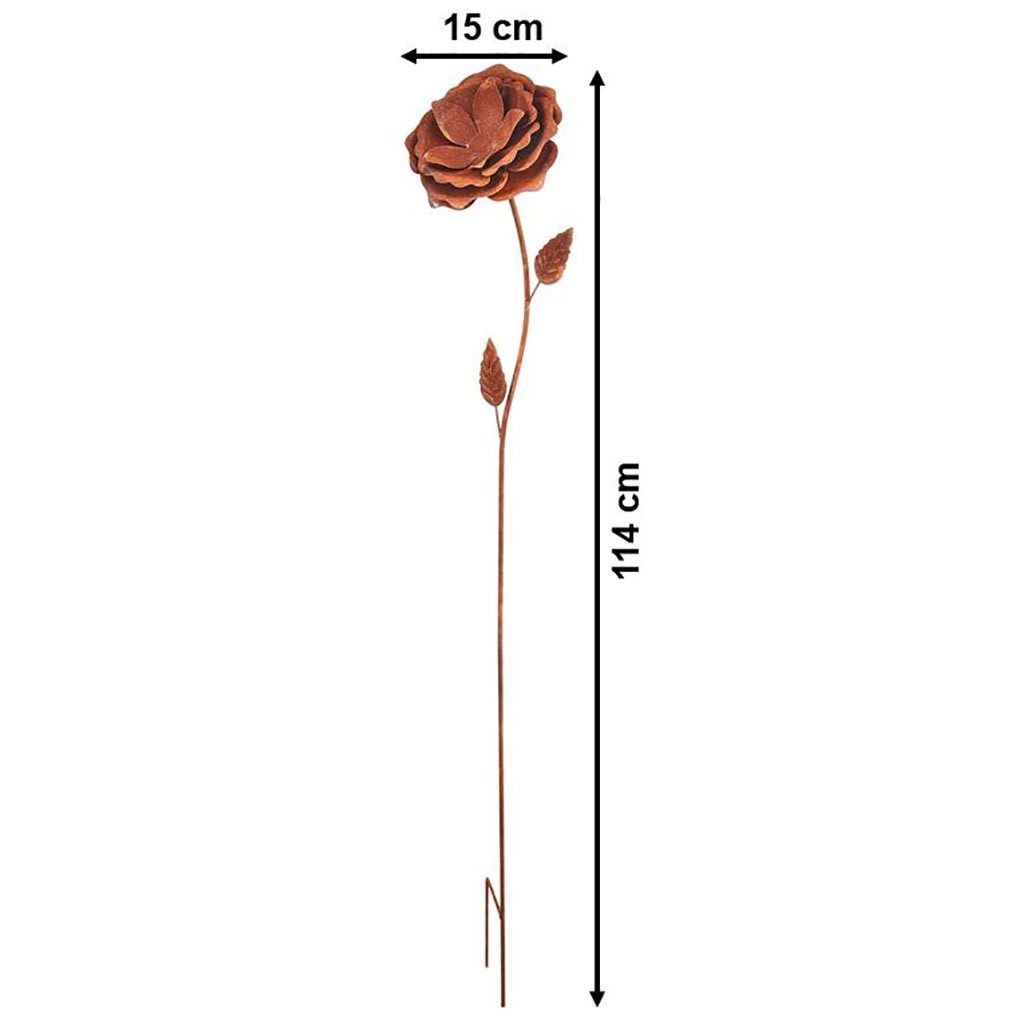 Kobolo Gartenstecker Dekostecker RUSTY ROSE in günstig online kaufen