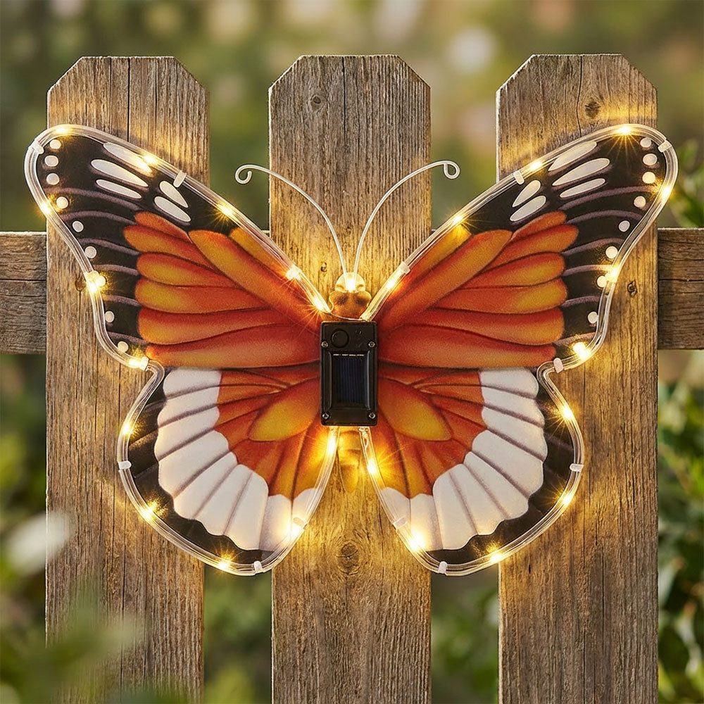 GLOBO LIGHTING LED Wandleuchte, LED-Leuchtmittel fest verbaut, Warmweiß, Solarleuchte Gartenlampe bunt transparent IP44 B 35 cm