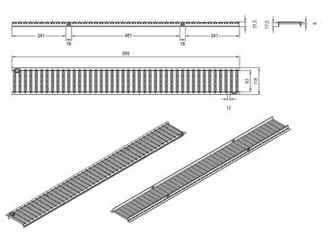 ACO Severin Ahlmann GmbH & Co. KG Regenrinne ACO Self® Rost Stegrost Stahl verzinkt 100cm Rinnenrost Ersatzrost Art. Nr. 38516, 1-St.