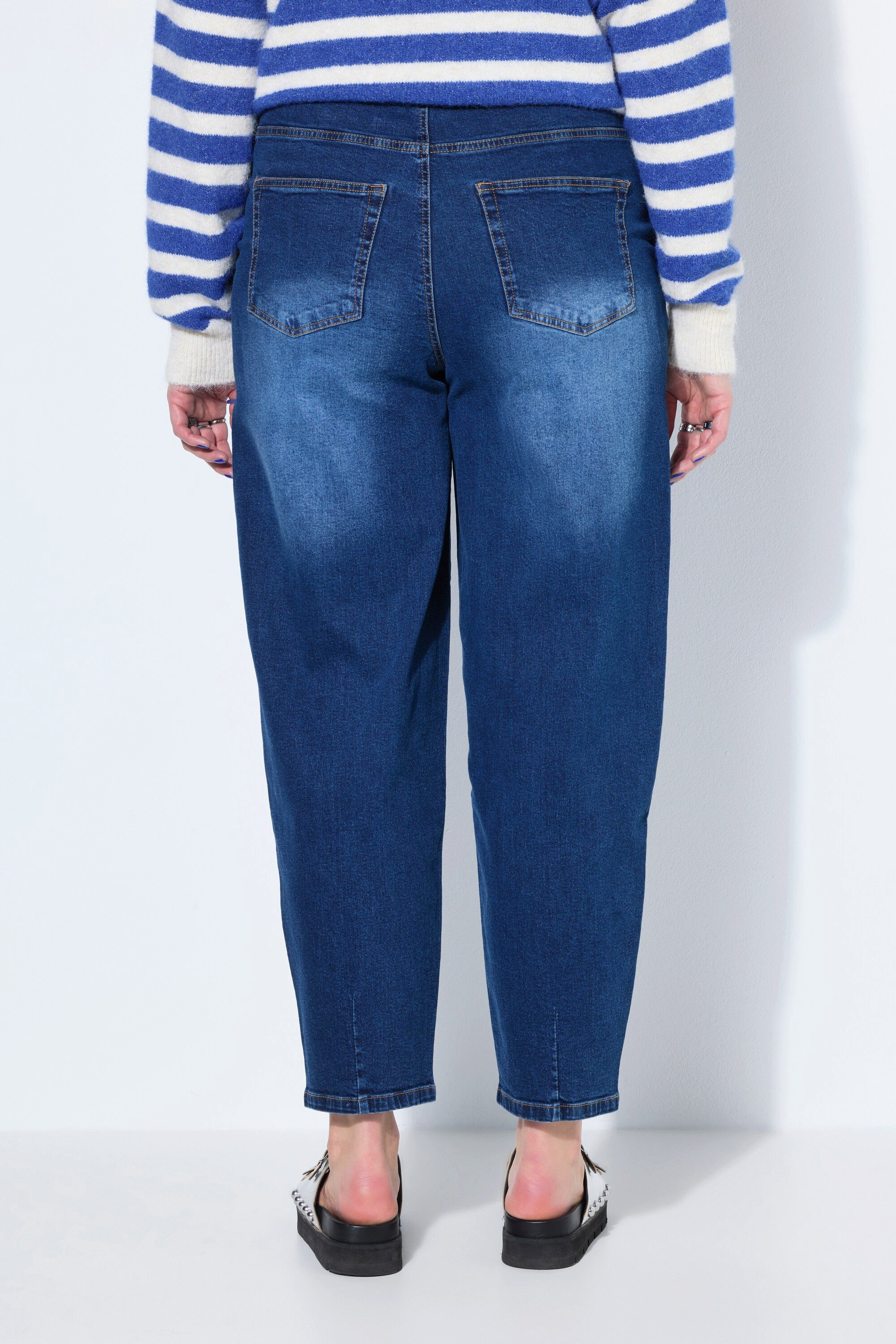 Studio Untold Regular-fit-Jeans Ballon-Jeans Dark-Denim High Waist 5-Pocket