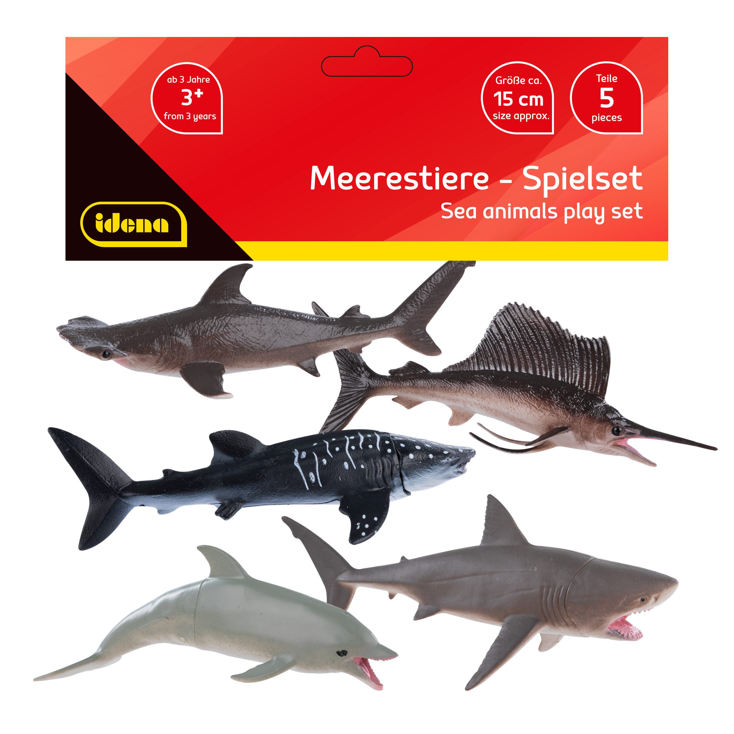 Idena Tierfigur Idena Figuren Set Meerestiere 15cm 5 Stück