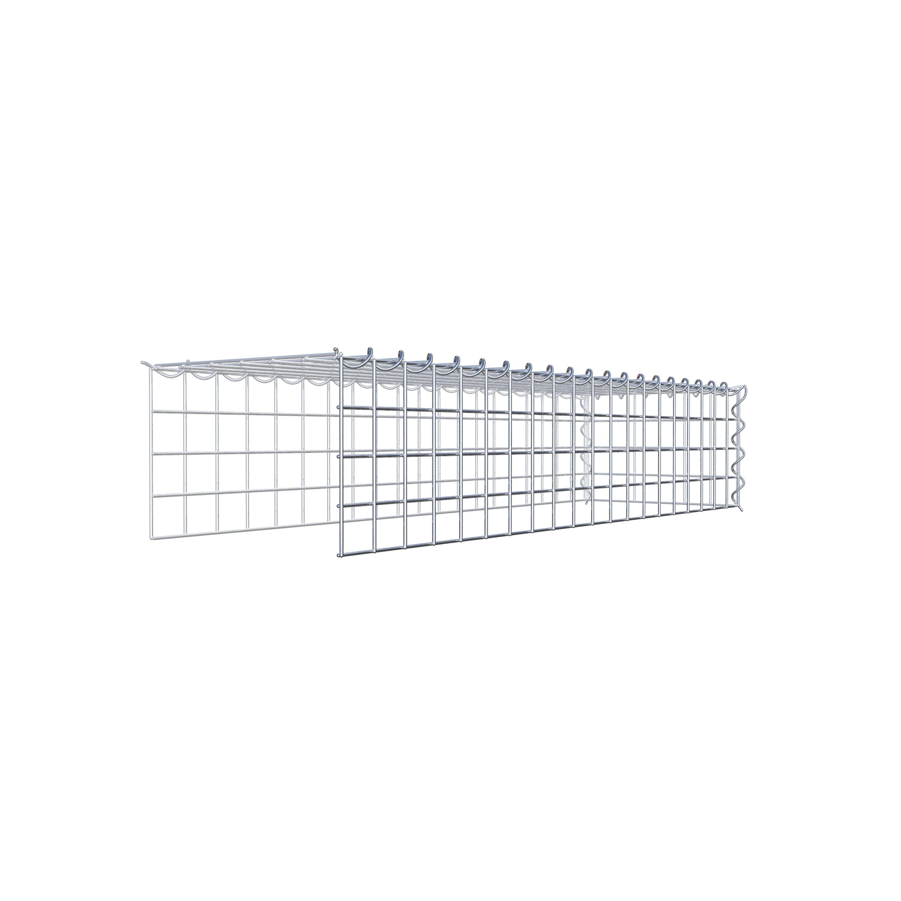Thumbnail - Gabiona Gabionenzaun Anbaugabione Typ 4 100 cm x 20 cm x 30 cm (L x H x T), Maschenweite 5, (Anbaugabione Typ 4 100 cm x...