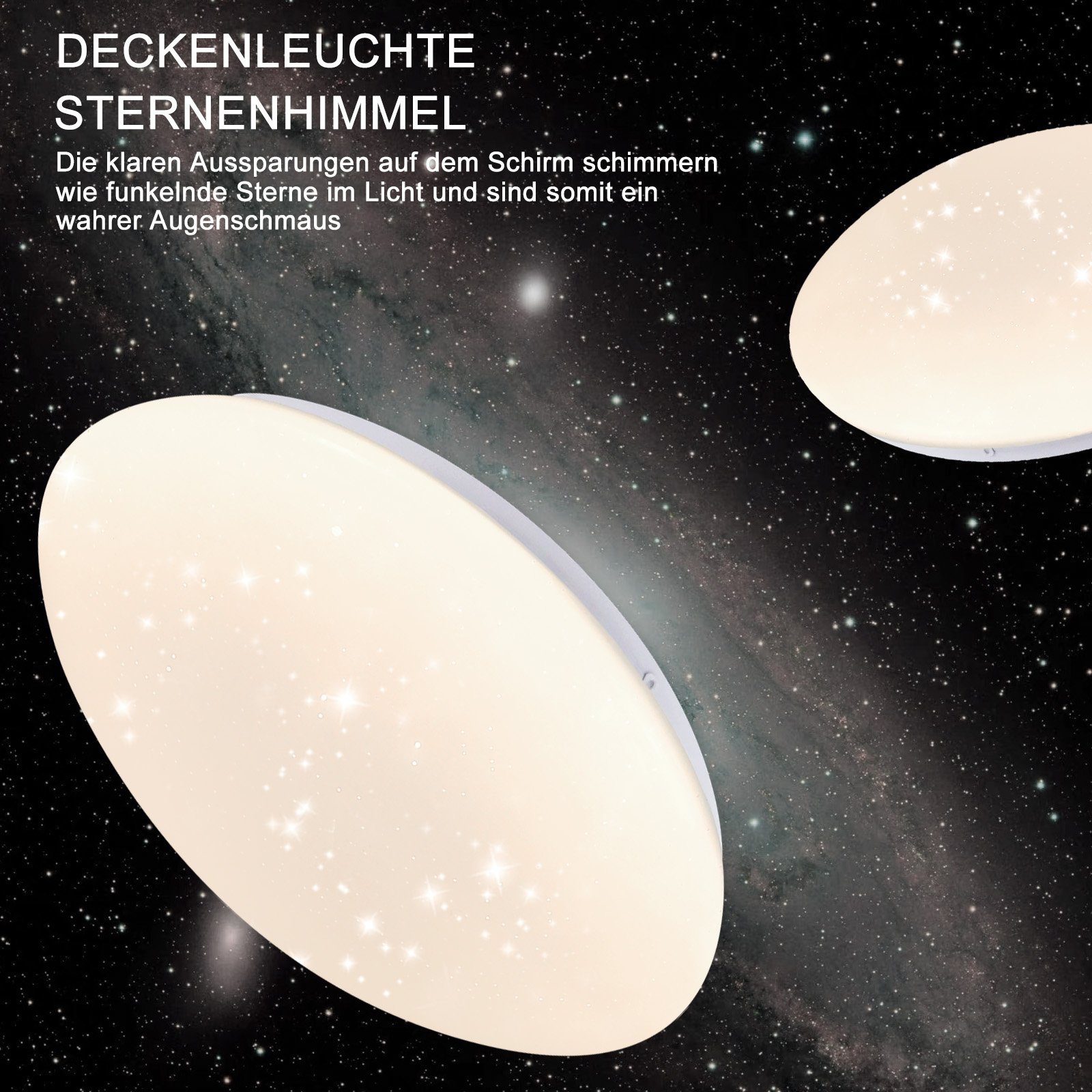 Nettlife LED Deckenleuchte Sternenhimmel Kinderzimmer 18W günstig online kaufen