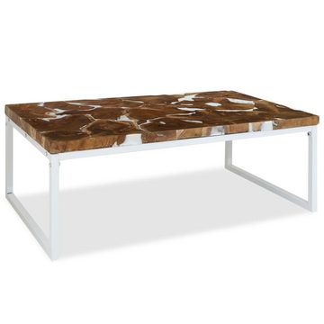 furnicato Couchtisch Teak Harz 110 x 60 x 40 cm