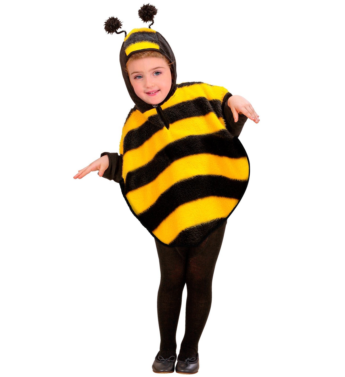 thetru Kostüm Bienen Kostüm 'Poncho' für Kinder, Gelb Schwarz