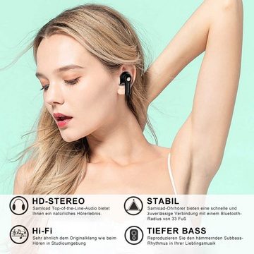 IBETTER Bluetooth-Headset, In-Ear-Kopfhörer mit Geräuschunterdrückung In-Ear-Kopfhörer (Drucktastensteuerung, IP6 wasserdicht, 40 Stunden Wiedergabezeit)