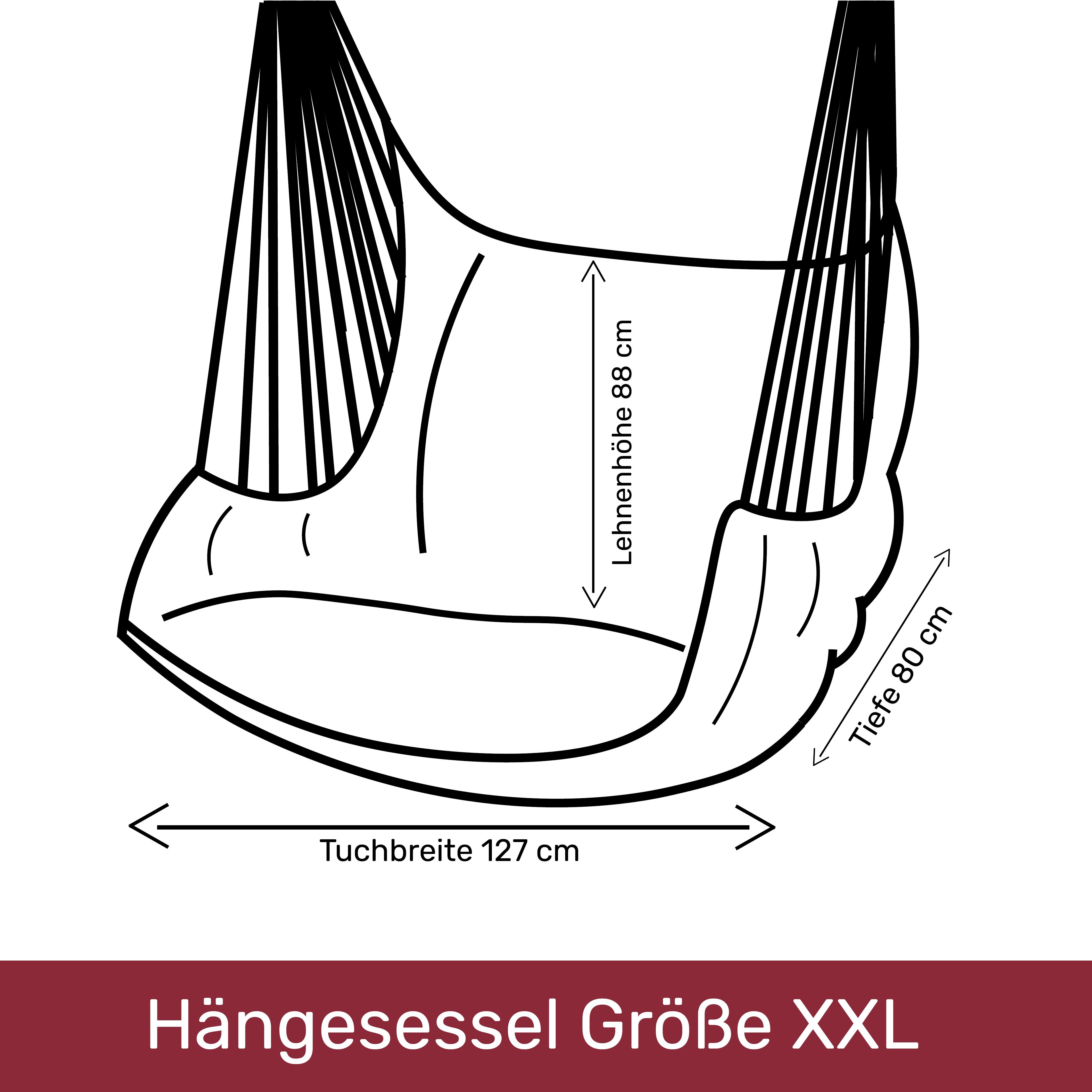 (Hängesessel Kissenhüllen), Kissenhüllen mit HOBEA-Germany Hängestuhl Größen in verschieden und Hängesitz Farben Regenbogenfisch Inkusive Hängestuhl Hängesessel