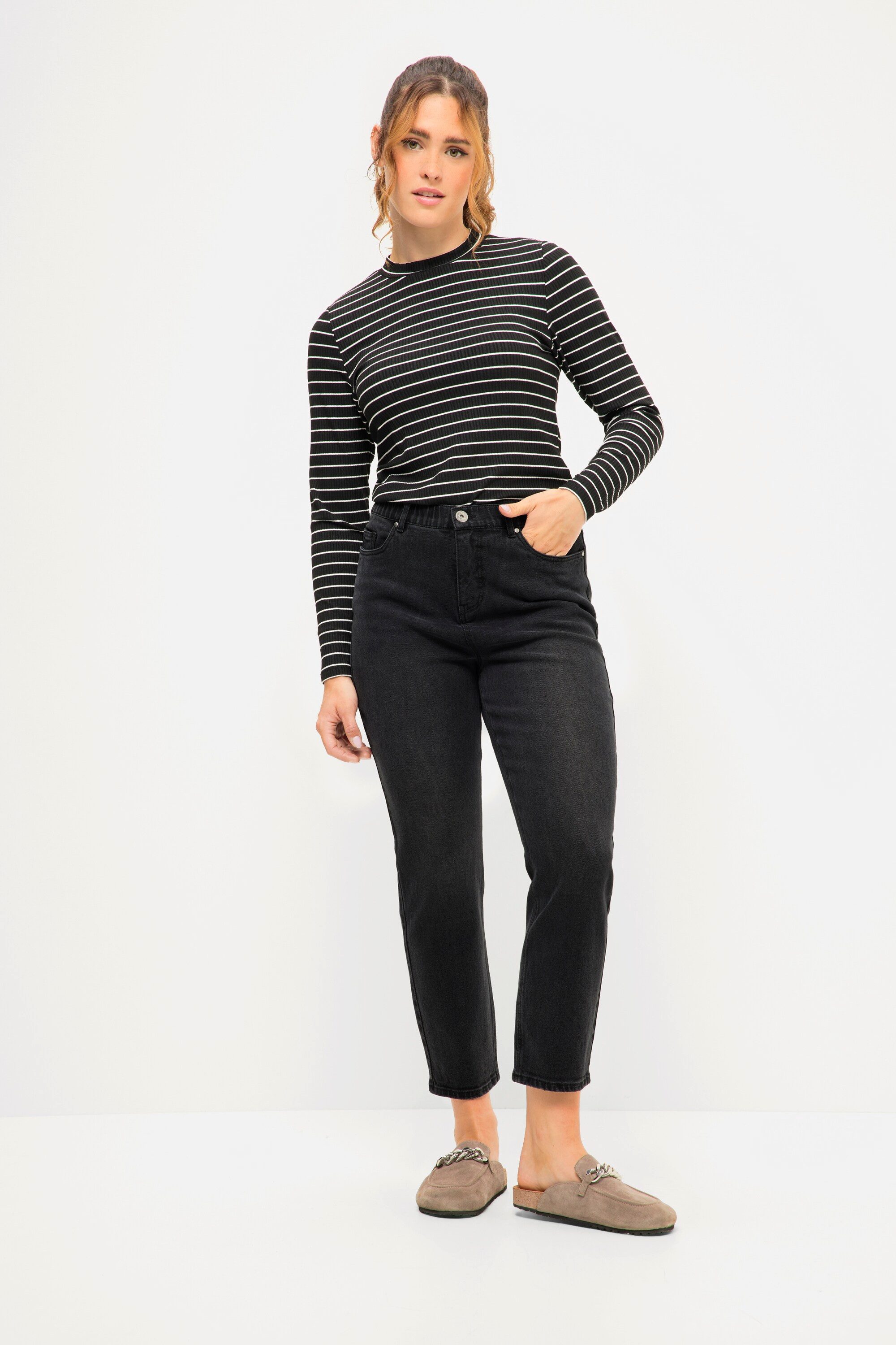 Studio Untold Funktionshose Mom-Jeans Wide Legs günstig online kaufen