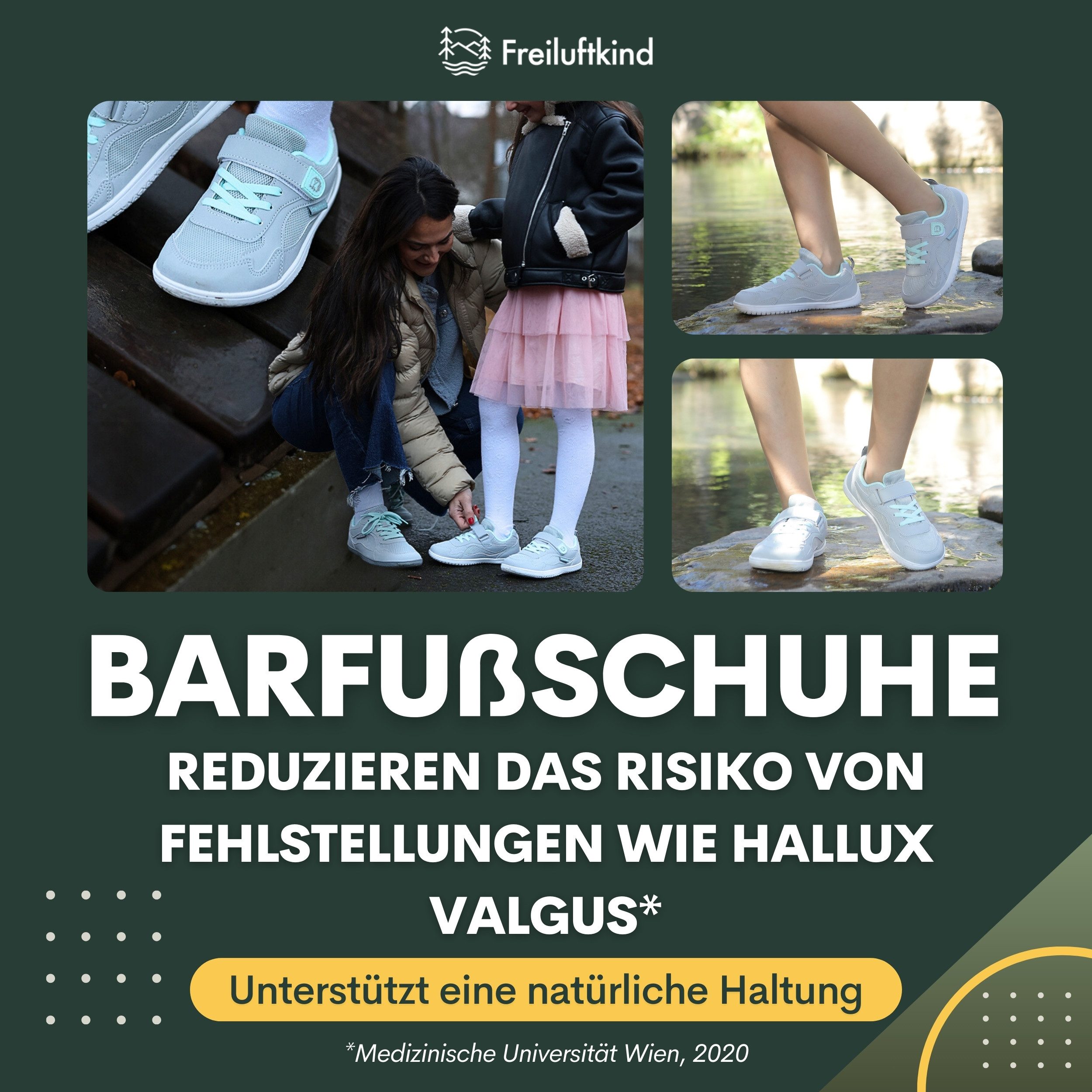 Freiluftkind Everest Kids – Barfußschuhe – für eine ideale Fußentwicklung Barfußschuh Gesunde Fußentwicklung, Wasserabweisend, Wärmeregulierend