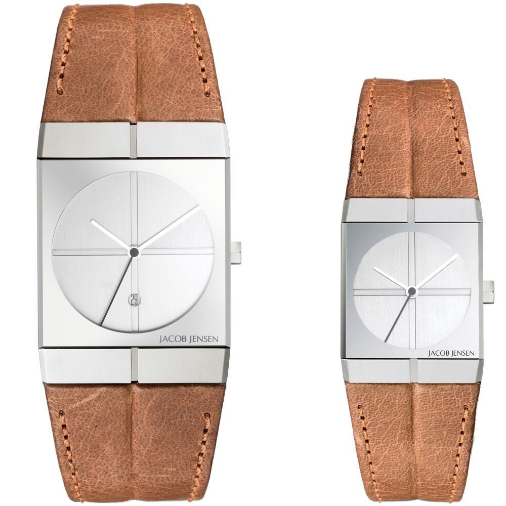 Jacob Jensen Quarzuhr JACOB JENSEN Damen Armbanduhr ICON SERIES 243 silberfarbend B. 25 mm