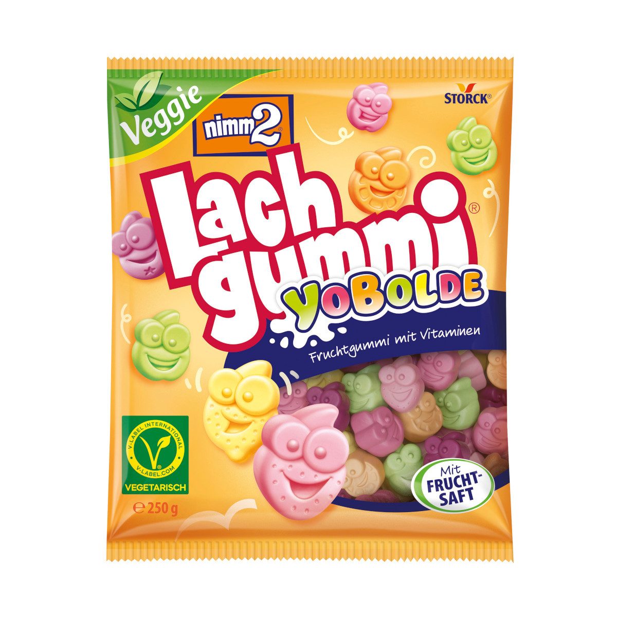 NIMM2 Süßigkeit, Storck Nimm2 Lachgummi YoBolde mit Joghurt und Vitaminen 250g