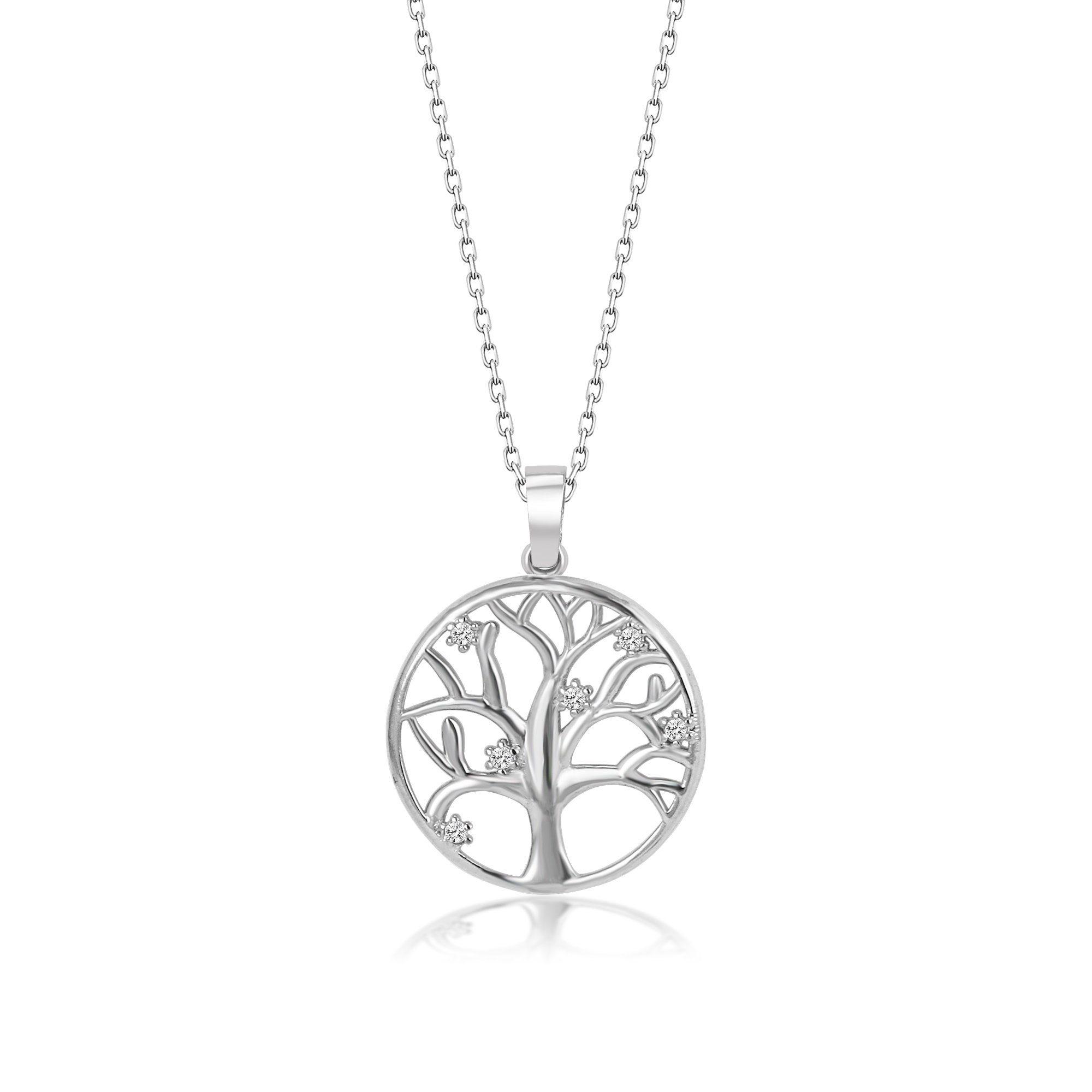 Nicole Manson Kette mit Anhänger Lebensbaum - Baum des Lebens 45cm, 925 Silber