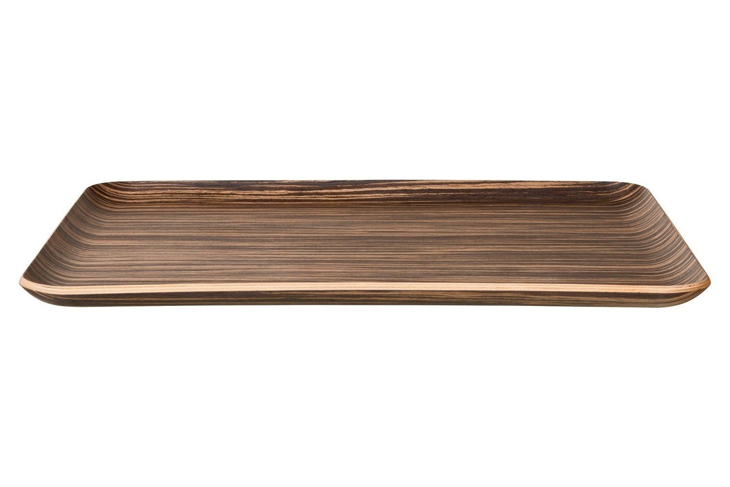 Dekotablett WOOD, Braun, B 36 cm, T 28 cm