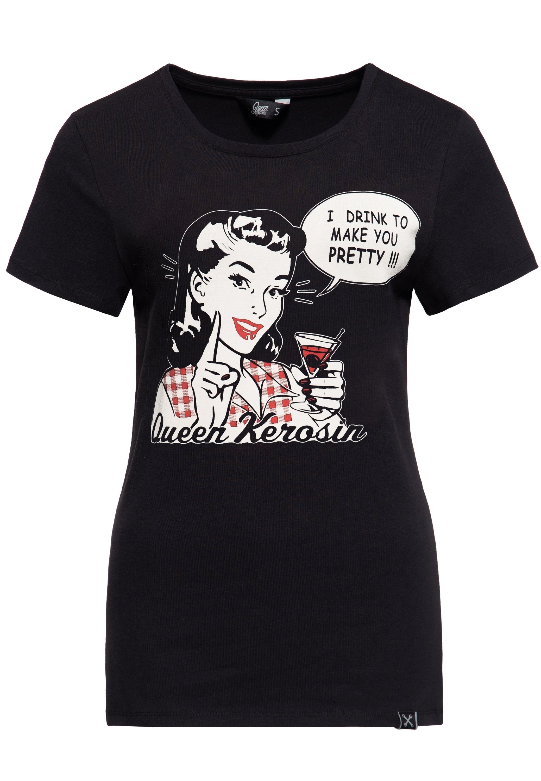 QueenKerosin Print-Shirt I Drink to make günstig online kaufen