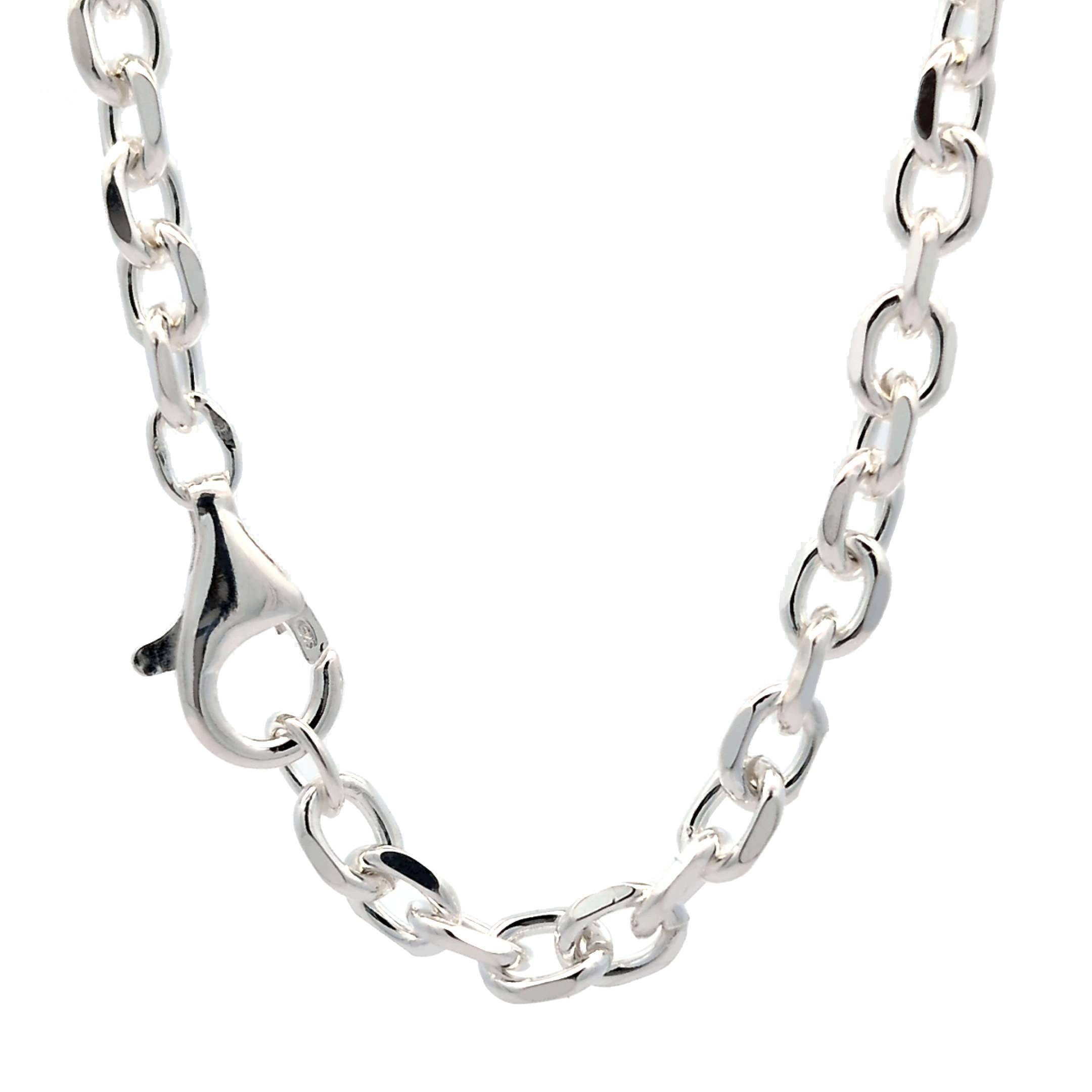 HOPLO Silberkette Ankerkette diamantiert Länge 50cm - Breite 4,4mm - 925 Si günstig online kaufen