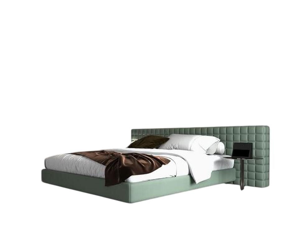 JVmoebel Polsterbett Grünes Doppelbett Hochwertiges Polsterbett Schlafzimmer, Made in Europa