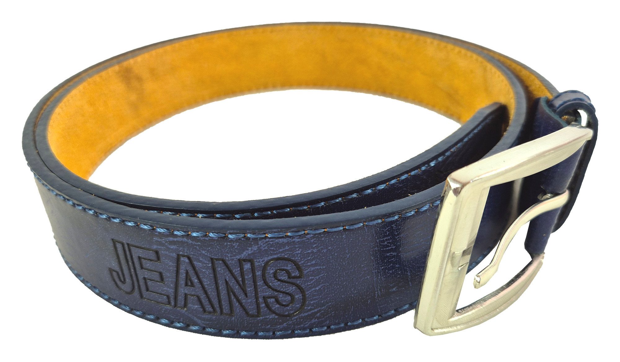 Ledergürtel Echt Leder Gürtel Jeans Blau - Jeansgürtel