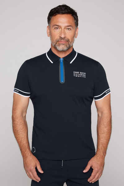 CAMP DAVID Poloshirt mit kontrastreichen Details