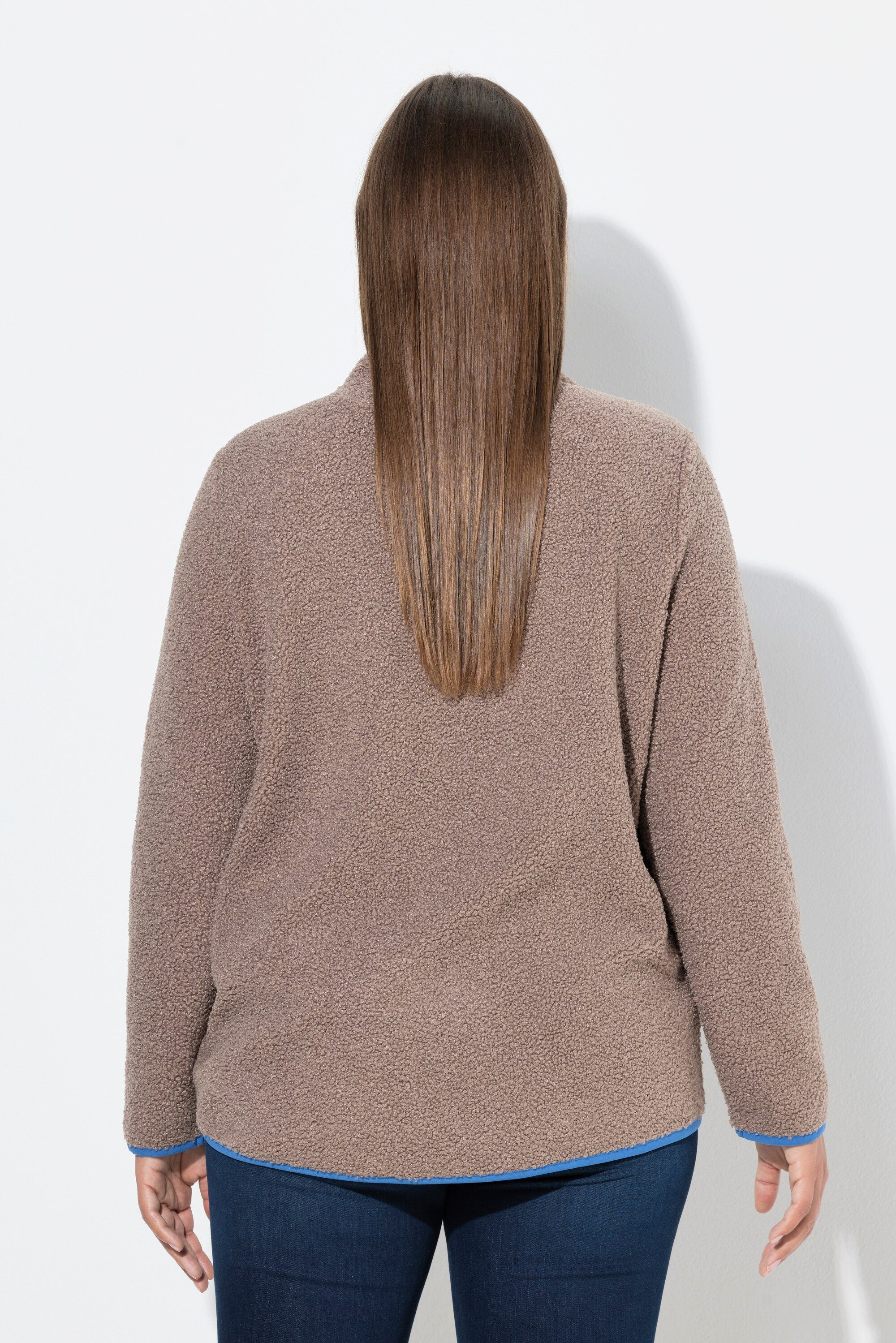 Laurasøn Sweatshirt Teddy-Sweatshirt Langarm Stehkragen OEKO-TEX