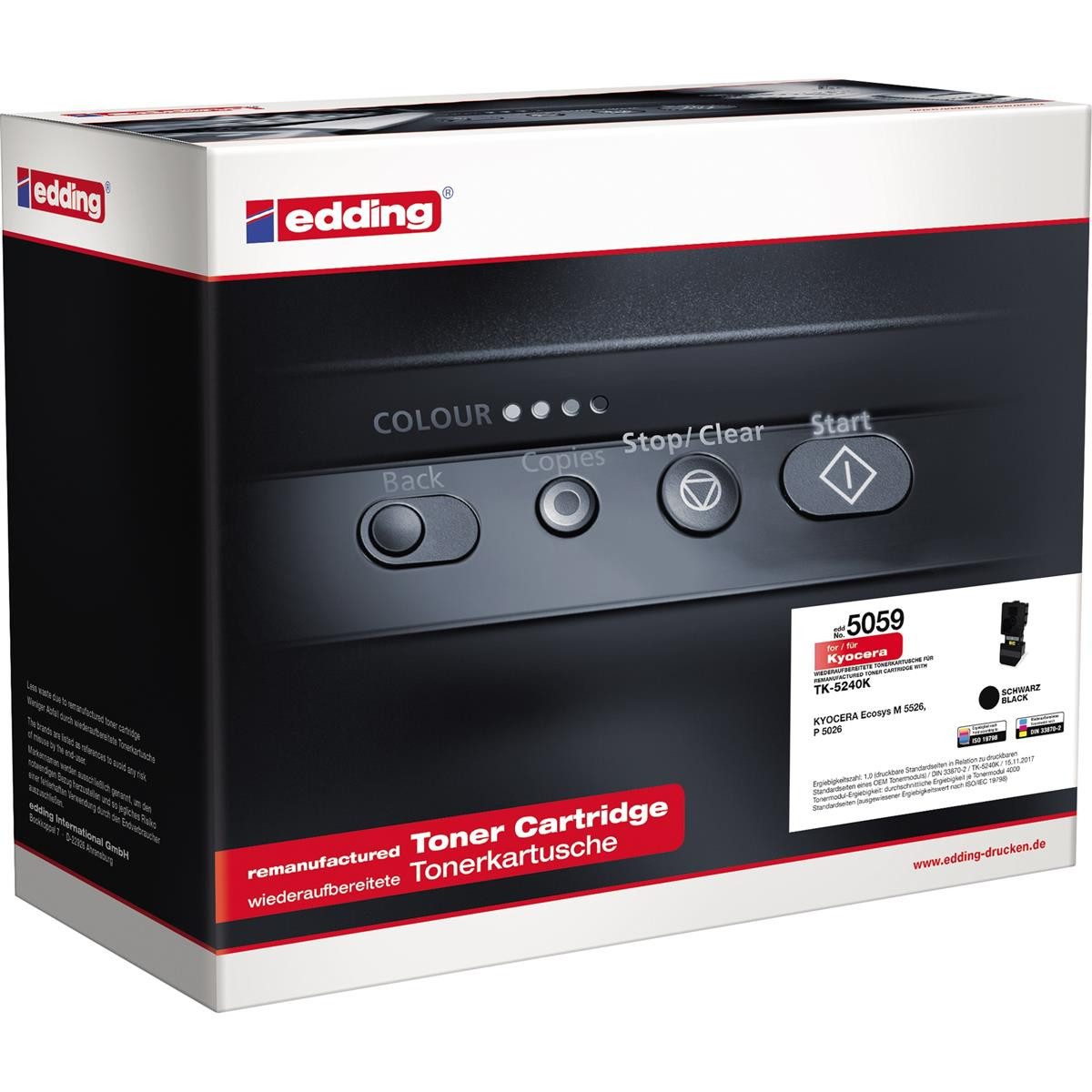 edding Tonerkartusche edding EDD-5059 schwarz Toner kompatibel zu KYOCERA TK-5240K