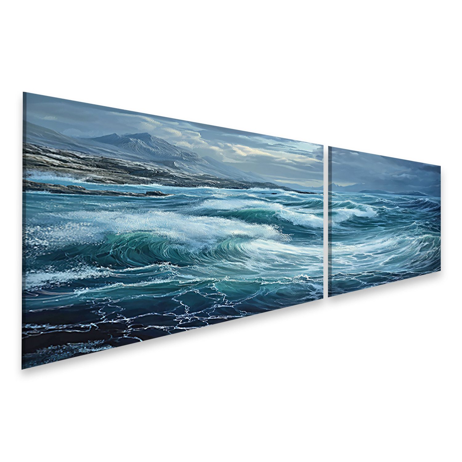 islandburner Leinwandbild Atemberaubendes Ozeanbild mit Wellen - perfekt für Naturfreunde