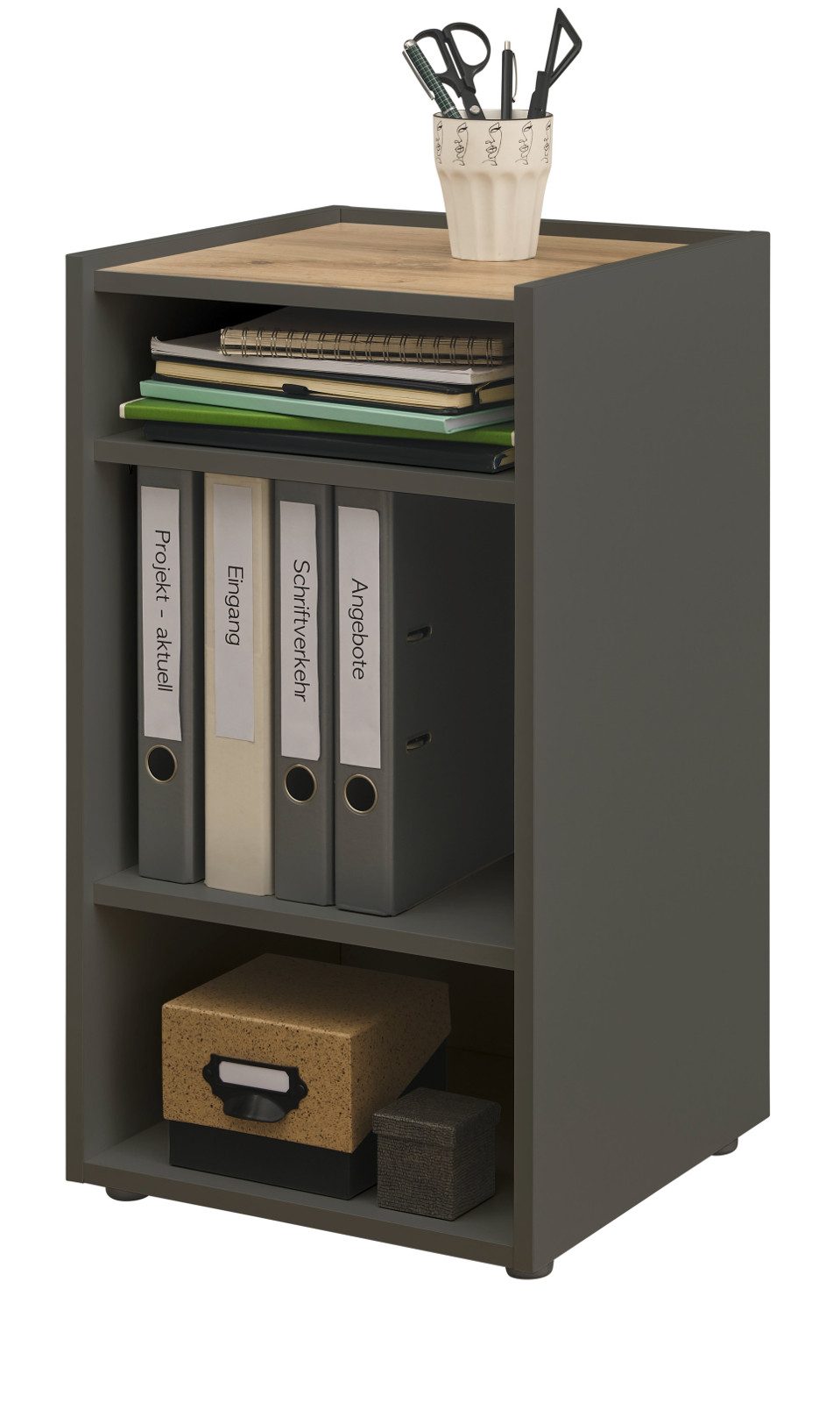 Furn.Design Container Center (Büroregal in grau günstig online kaufen