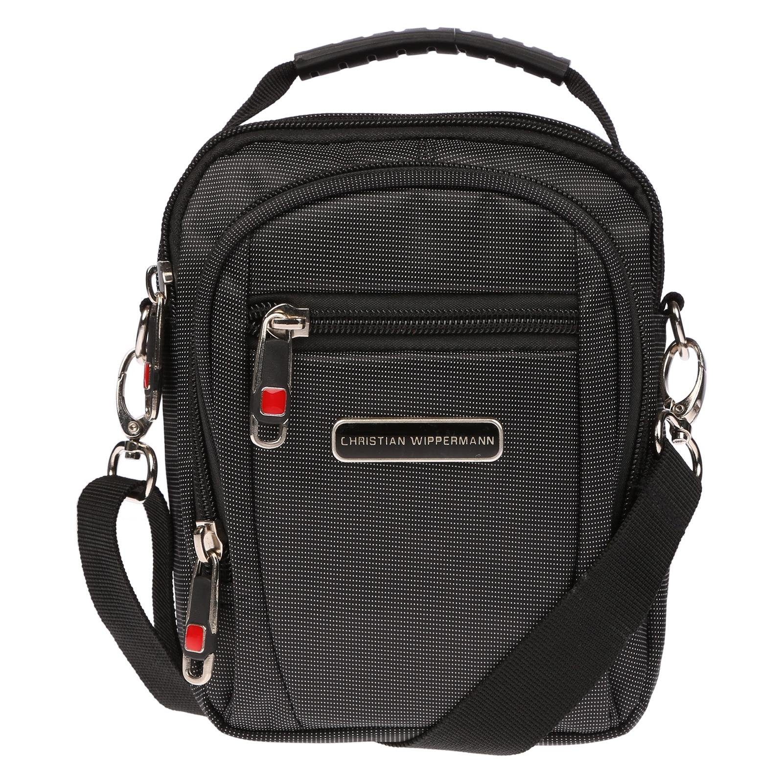 Christian Wippermann Umhängetasche Kleine Herren Damen Tasche Umhängetasche Nylon Bag (1-tlg), Logo