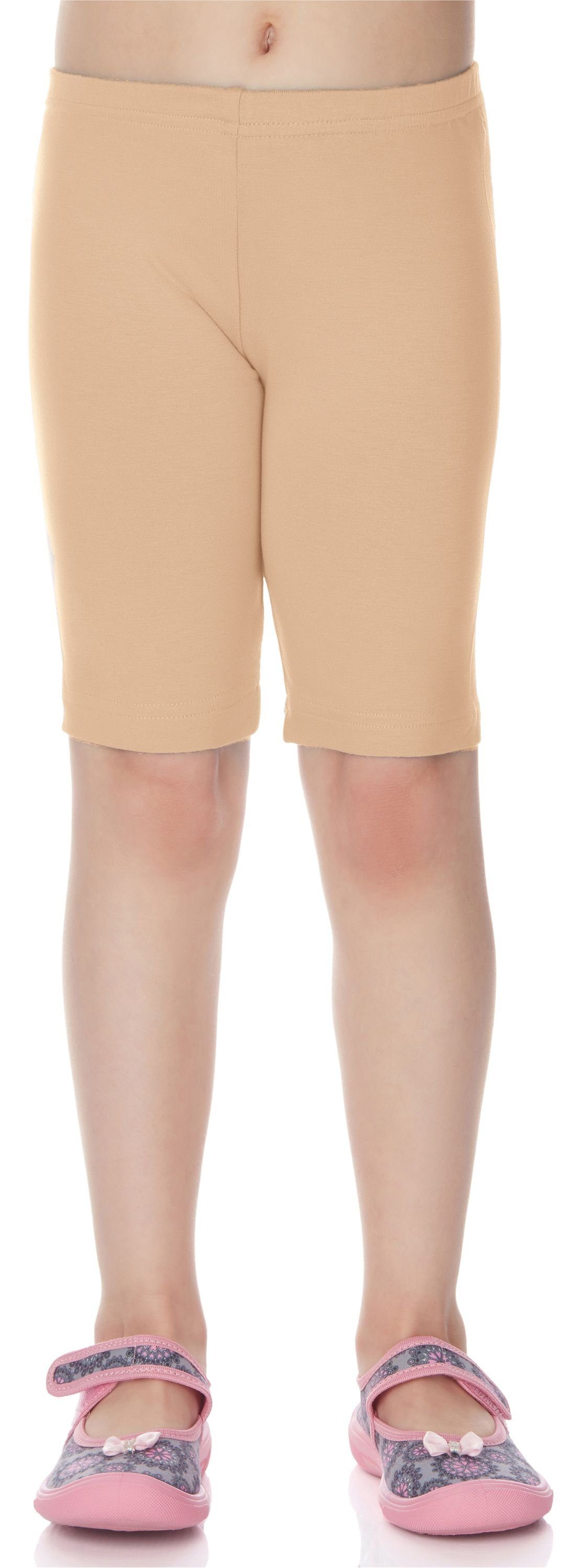 MS10-132 Kurze Leggings Merry Viskose elastischer Bund aus Sand (1-tlg) Style Leggings Mädchen