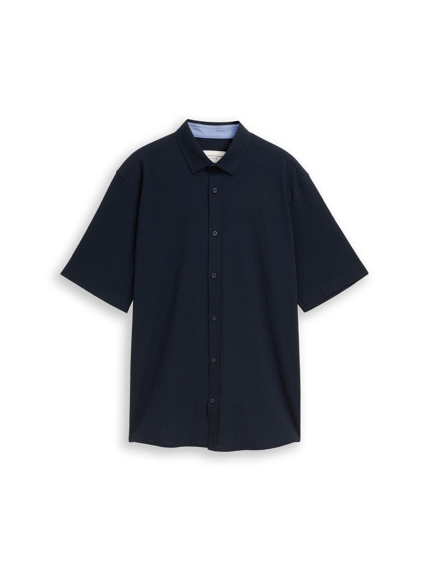 TOM TAILOR Kurzarmhemd Blusen & Shirts Comfort Fit Seersucker Kurzarmhemd