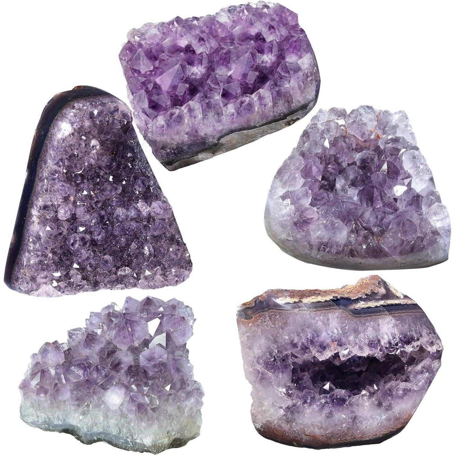 LuxusKollektion Edelstein Amethyst Druse Rohstein Kristall Cluster Quarz 500g-600g – Bild 4 von 5