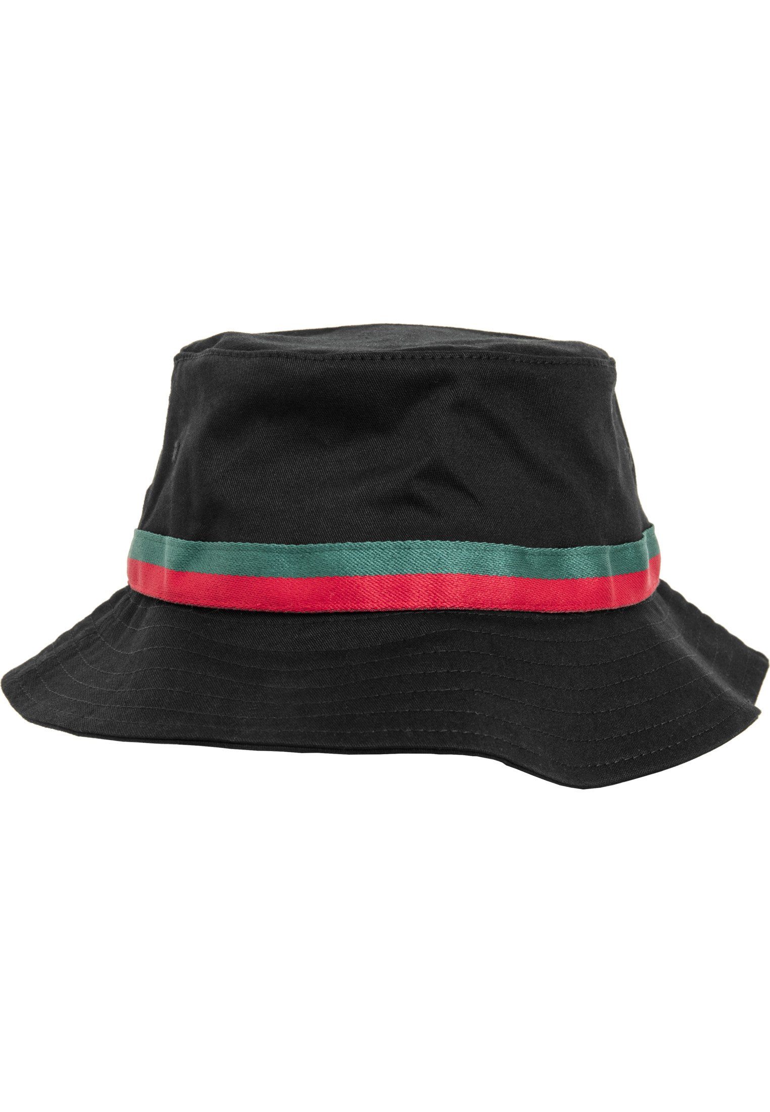 Flexfit Flex Cap Bucket Hat Stripe Bucket Hat black/firered/green | Flex Caps