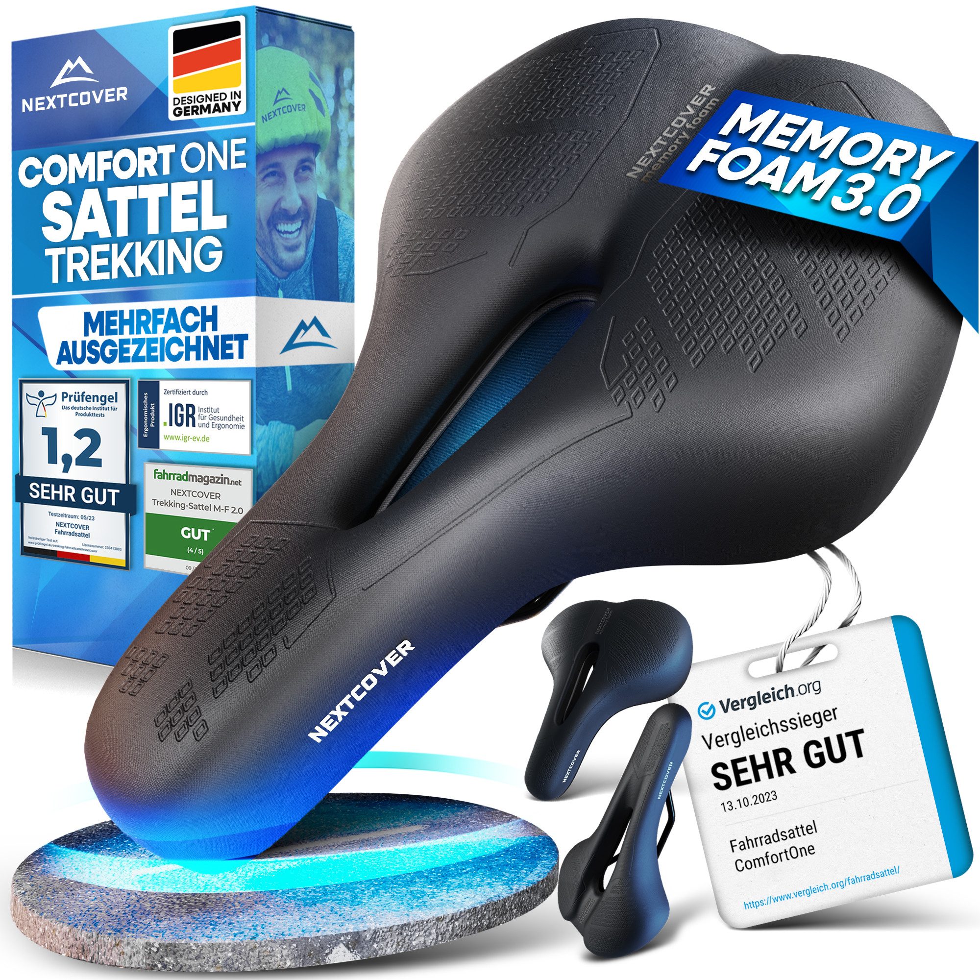 Fahrradsattel Fahrradsattel ComfortOne mit Memory Foam 3.0