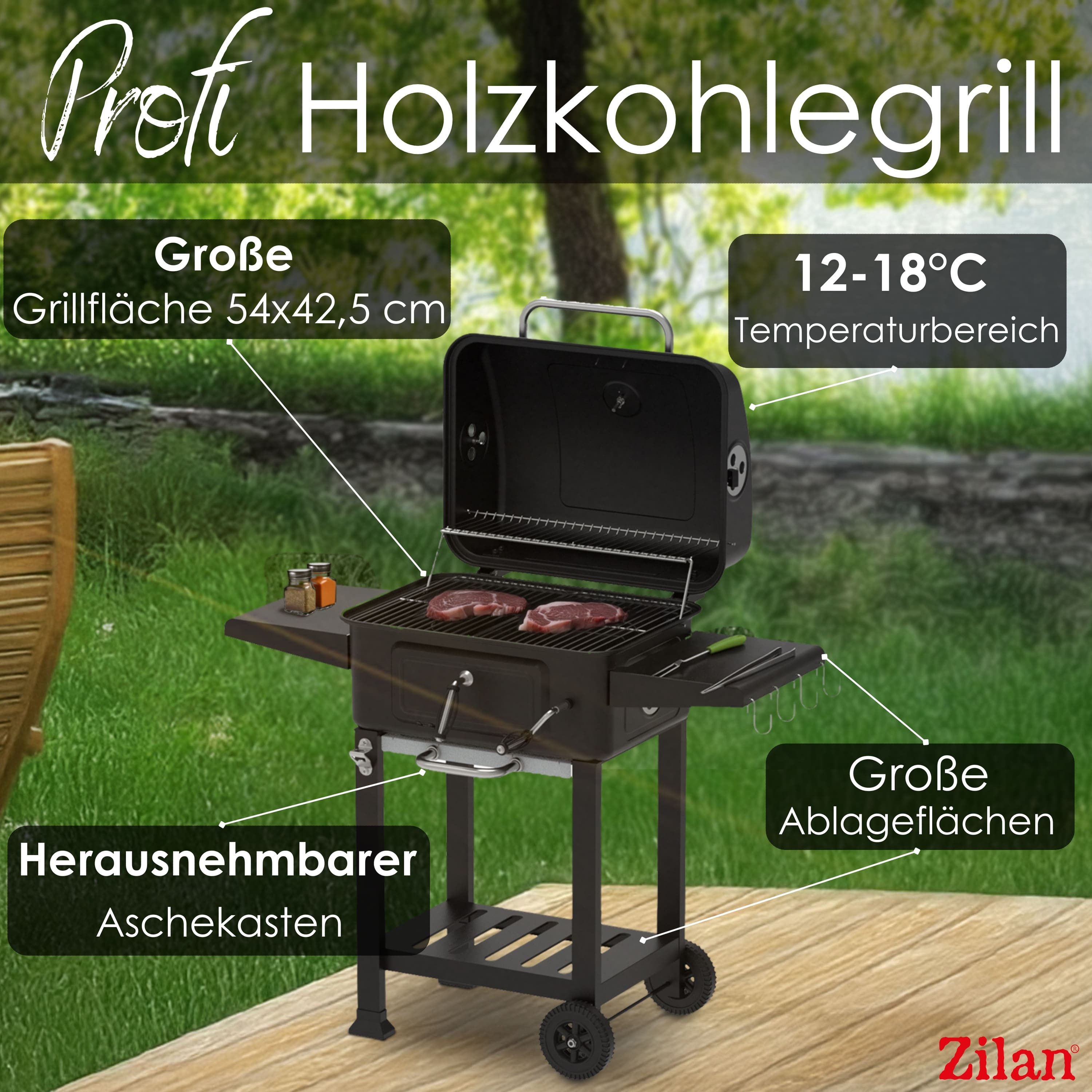 Zilan Holzkohlegrill ZLN-3574