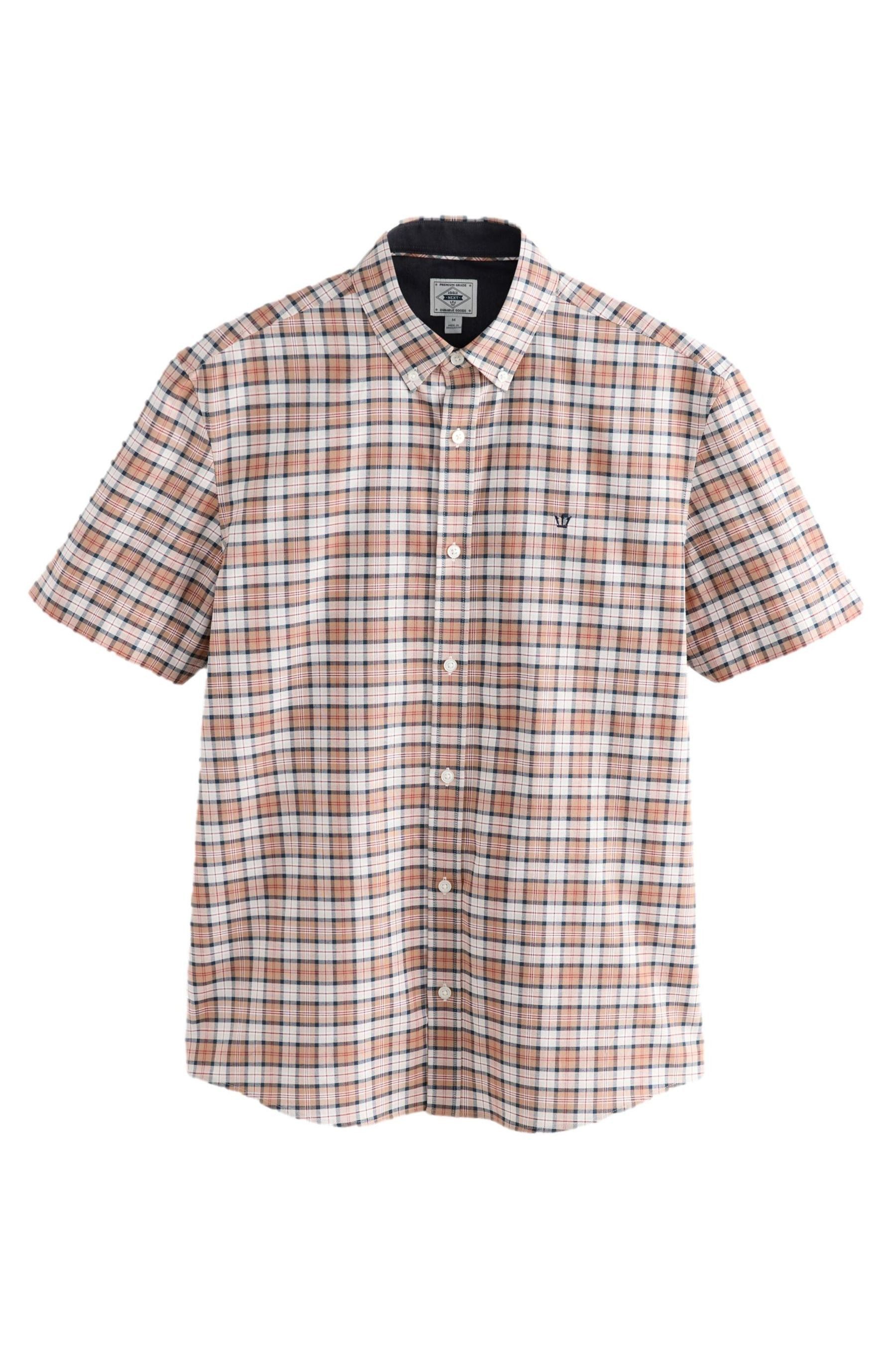 Next Kurzarmhemd Oxford-Kurzarmhemd mit Karomuster (1-tlg) günstig online kaufen