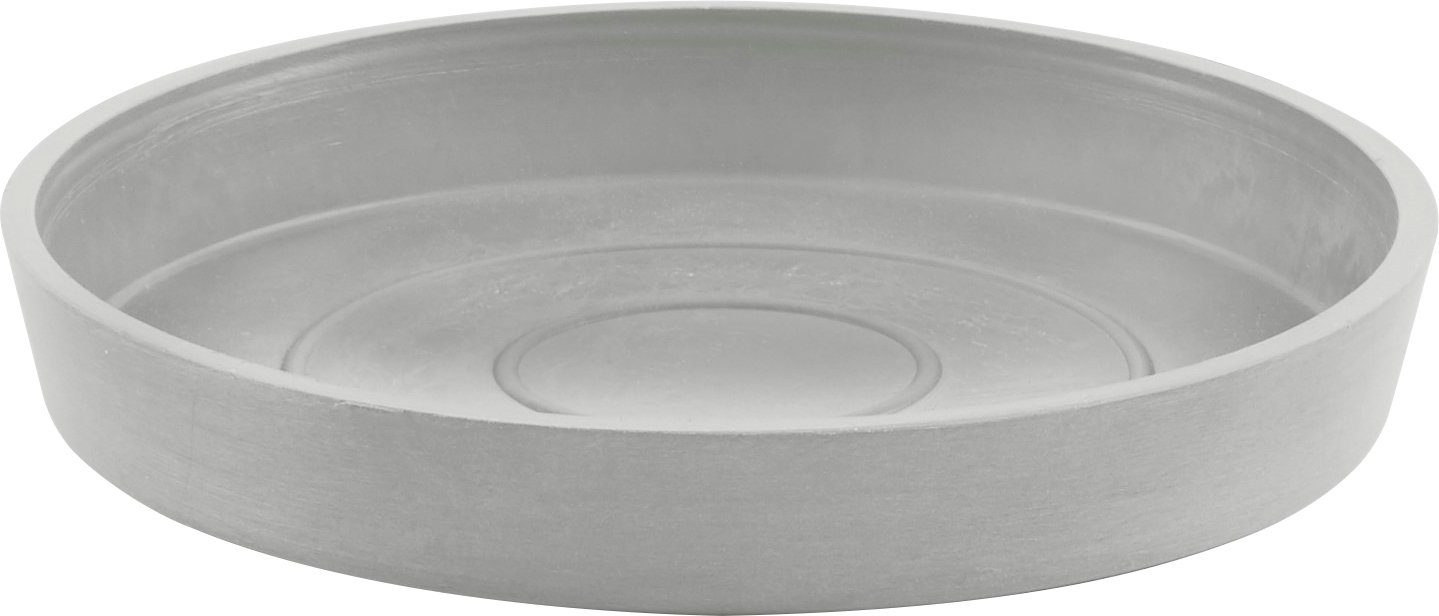 Blumentopfuntersetzer 15x15x2,5 ROUND White Grey, cm BxTxH: SAUCER ECOPOTS