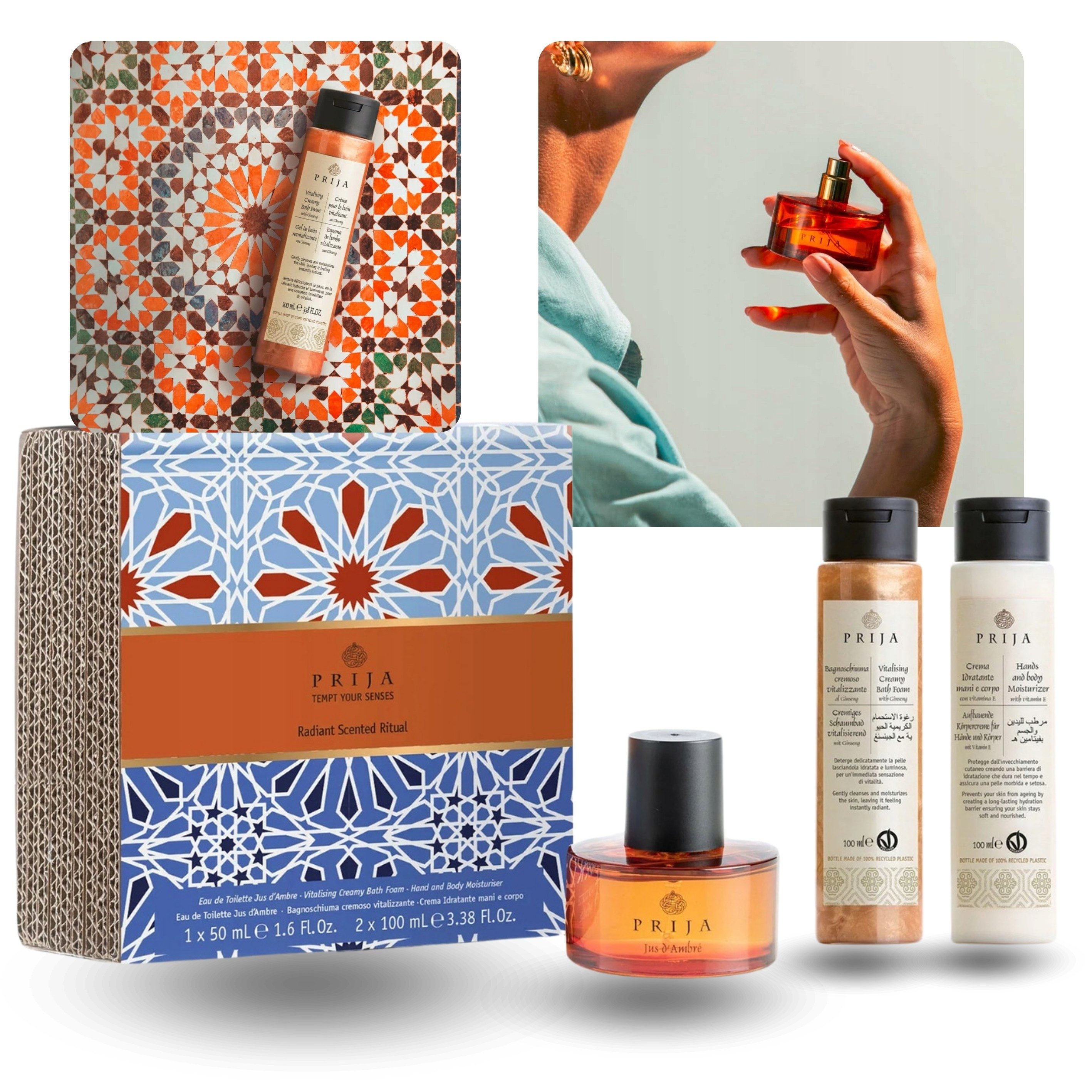 PRIJA Pflege-Set PRIJA Jus d'Ambre - ein luxuriöses Kosmetikset, Duftritual