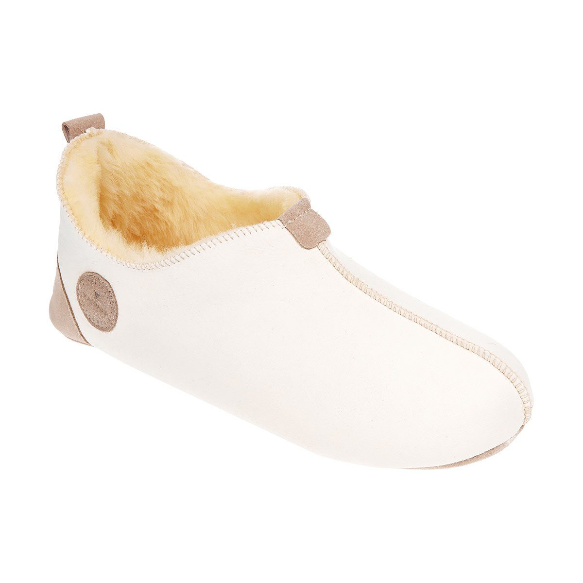 Vanuba OXFORD Relugan Herren Hausschuh Echtleder Hüttenschuhe/Winter-Hausschuhe/Gefüttert