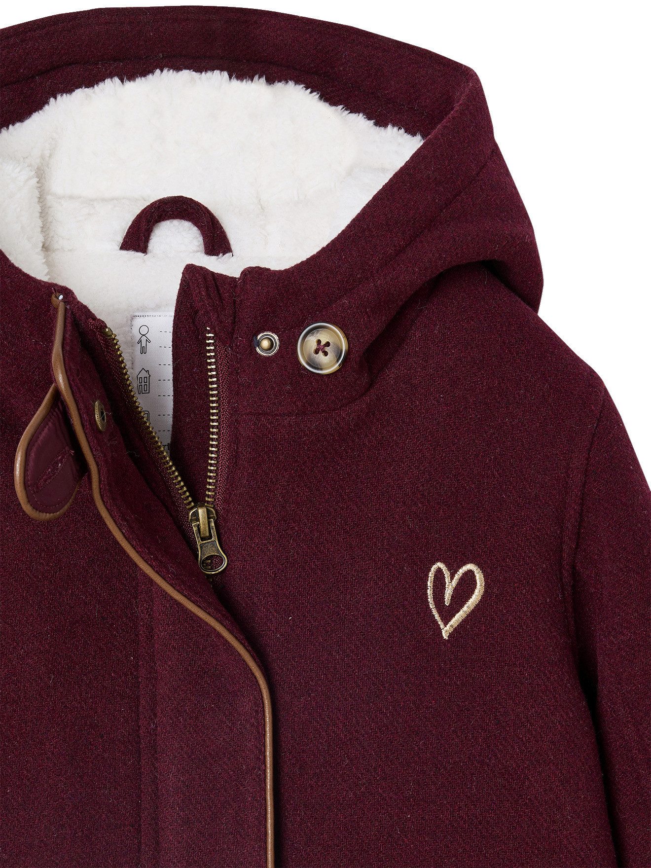 vertbaudet Dufflecoat Mädchen Wintermantel mit Recycling-Polyester