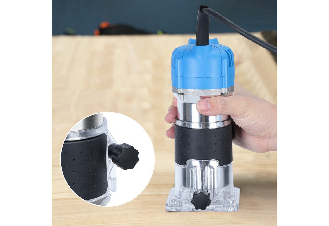 Thumbnail - Rutaqian Oberfräse Electric Hand Holz Oberfräse Kantenfräse 220V 800W, Holzfräse, (1-tlg)